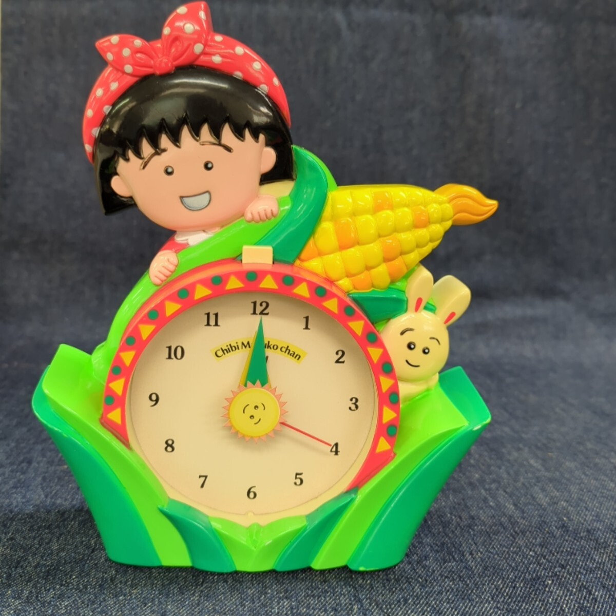 中古】非売品 ちびまる子ちゃんスロット付き目覚まし時計 マルちゃん製