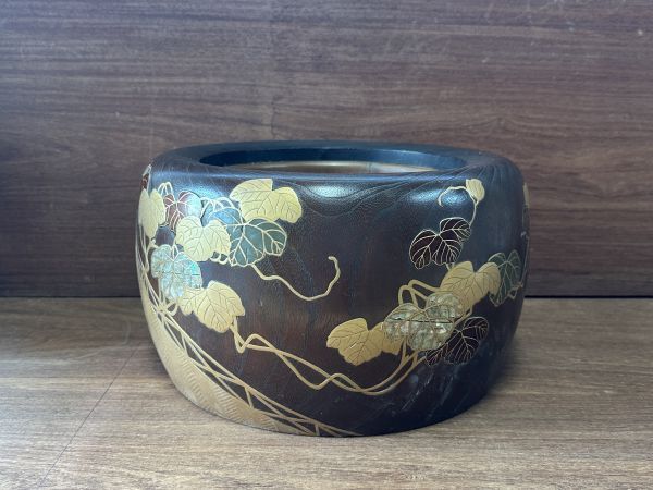 中古】【西】V241 螺鈿細工 桐蒔絵 火鉢 箱付の落札情報詳細 - Yahoo