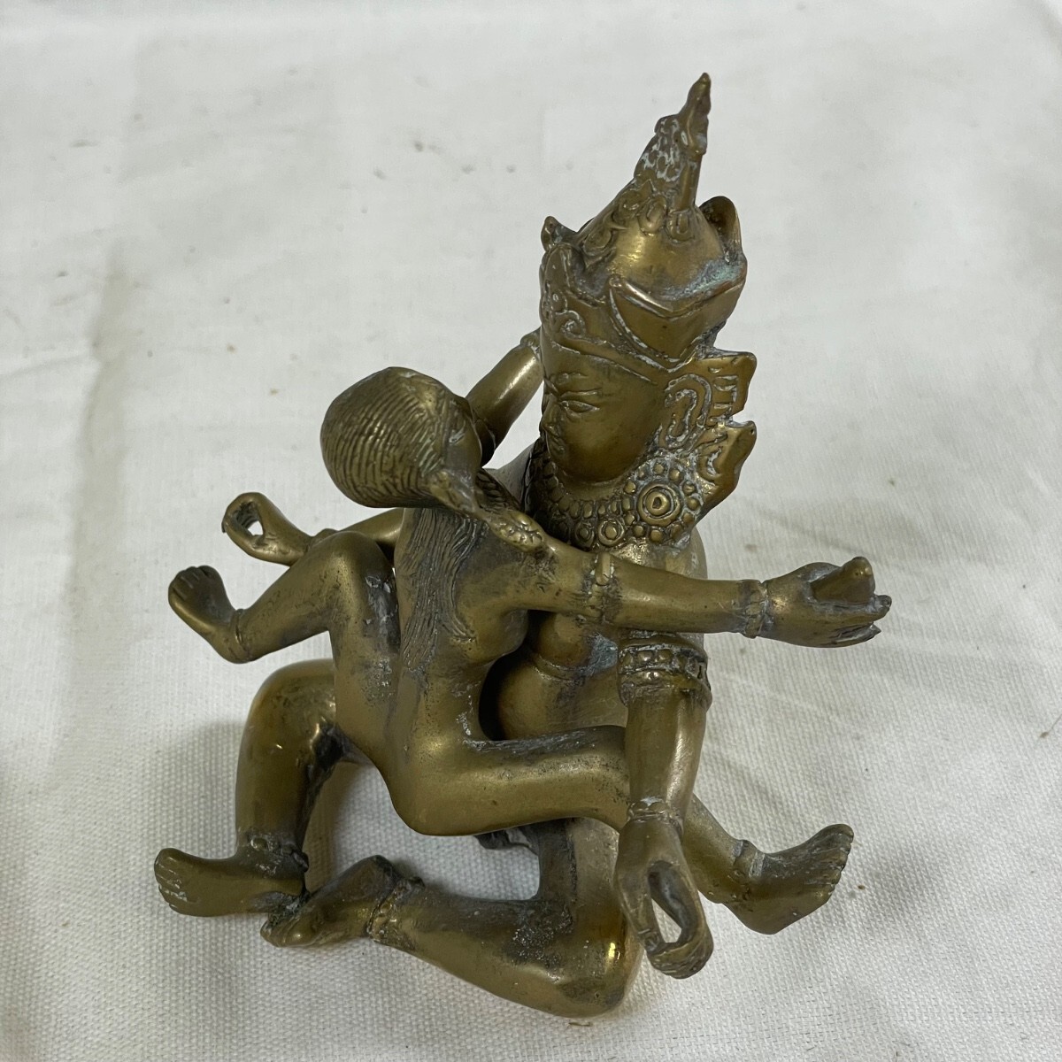新品】チベット 密教 卍 仏教美術 【金剛薩た 歓喜仏 織物】ヤブユム