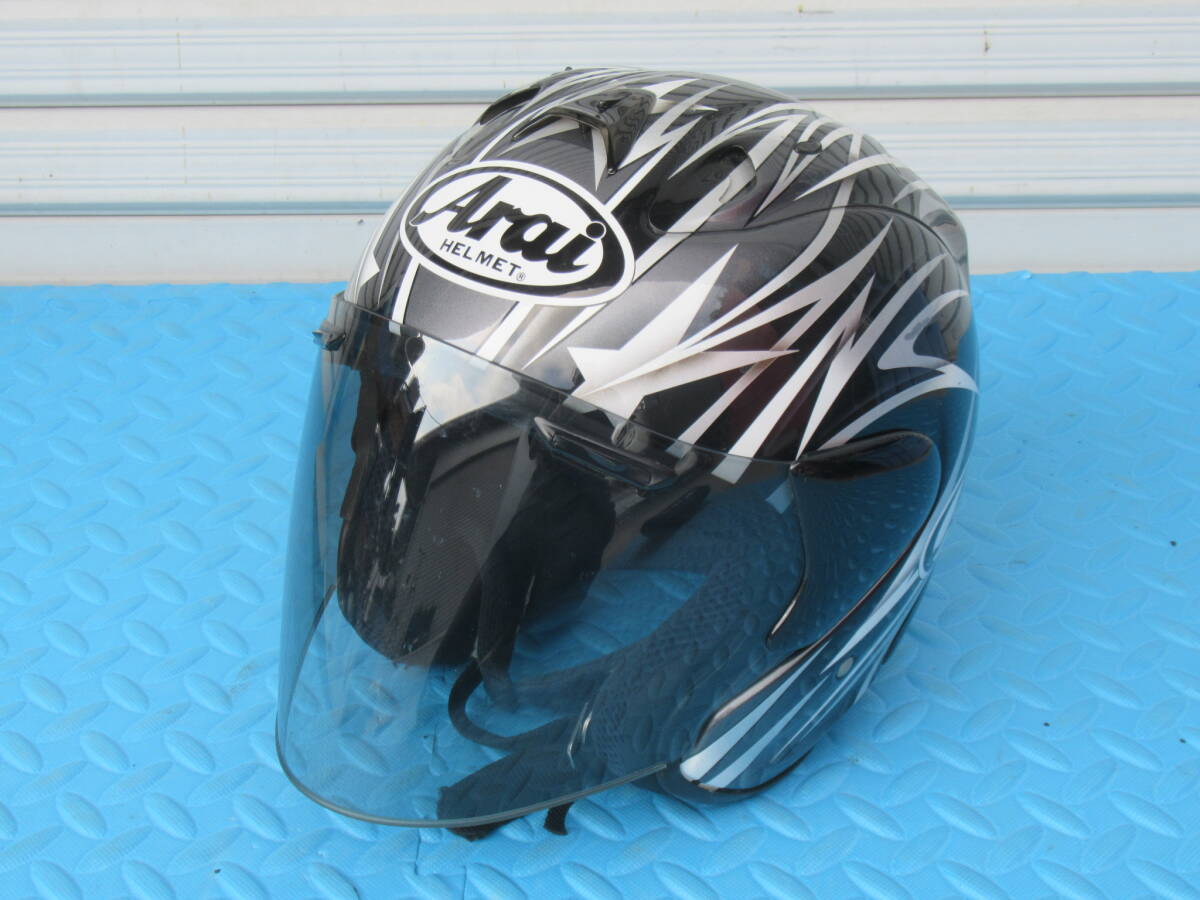 美品 希少モデル デジタル迷彩 ARAI アライ ジェットヘルメット SZ