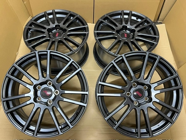 18インチ 7.5J +55 PCD100 ENKEI 215/45-18 スバル 純正 STI ホイール