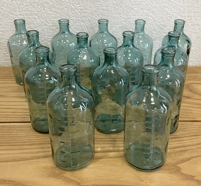 中古】ze22_戦前 珍品 大正期 玉かけ「ハ」の字 底三エンボス ラムネ瓶