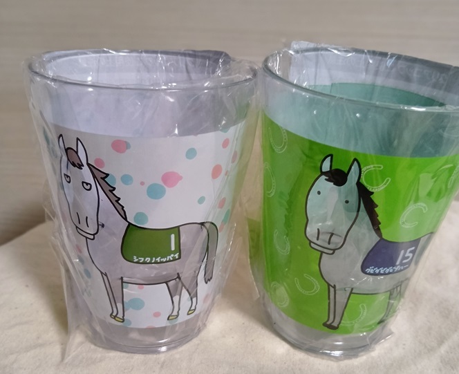 新品】JRA競馬グッズ おがわじゅり デザイン 限定マグカップ二個セット