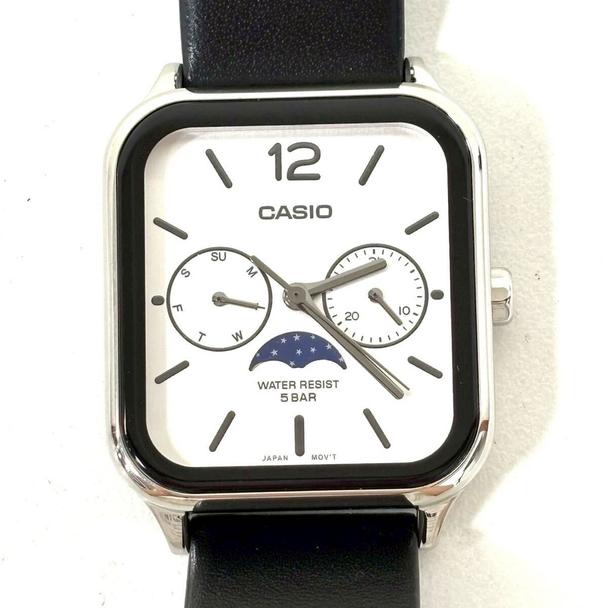 艶有綺麗 ダイバー ムーンフェイズ》カシオ 中古品 クオーツ腕時計