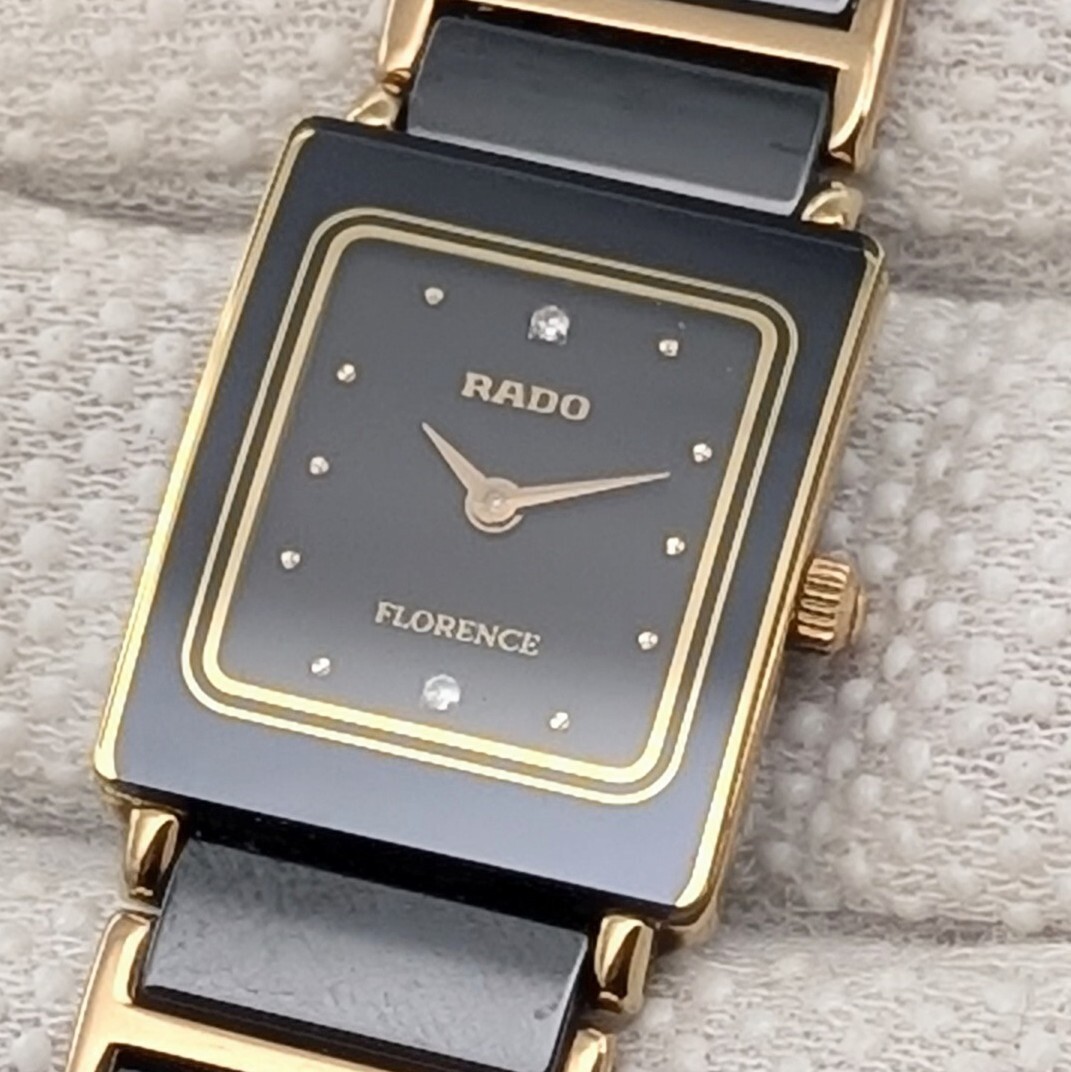 中古】1円☆正規【ラドー】フローレンス 135.3154.2 ゴールド文字盤