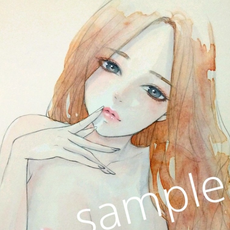 目立った傷や汚れなし】肉筆原画 絵画 手描きイラスト ドローイング