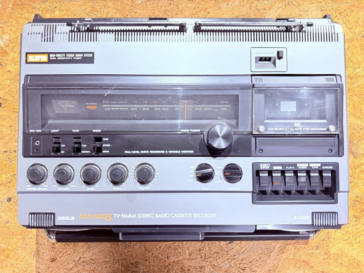 日立 テレビ付きラジカセ「見聞録K-2」カセット・ラジオ HITACHI