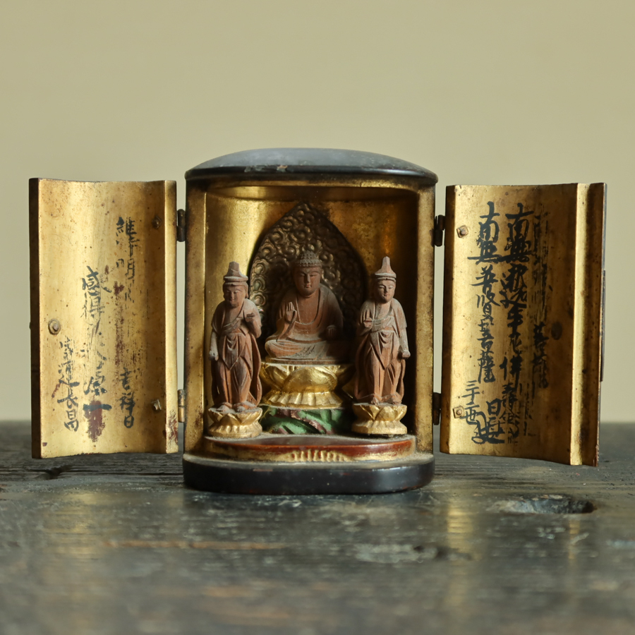 掛軸 江戸期大般若十六善神 大般若経 釈迦三尊 仏教美術 仏画 絵画の