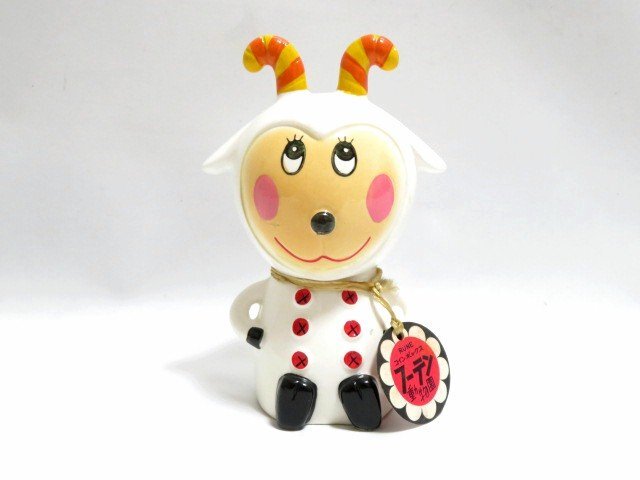 中古】内藤ルネ RUNE☆陶器製 花柄 オイルランプ☆H25.5cm☆経年物の