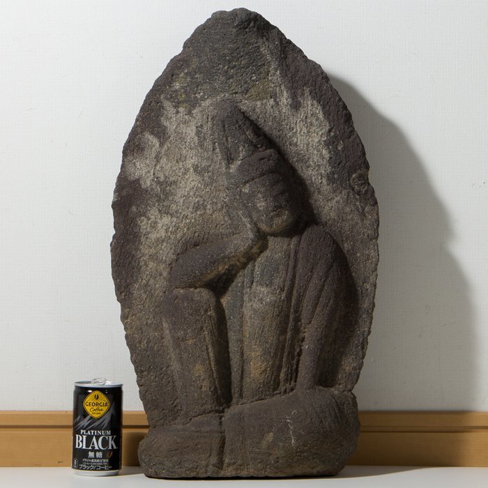 中古】仏教美術 T【木彫一塔両尊四士四天王】 48cm 江戸期 日蓮宗の