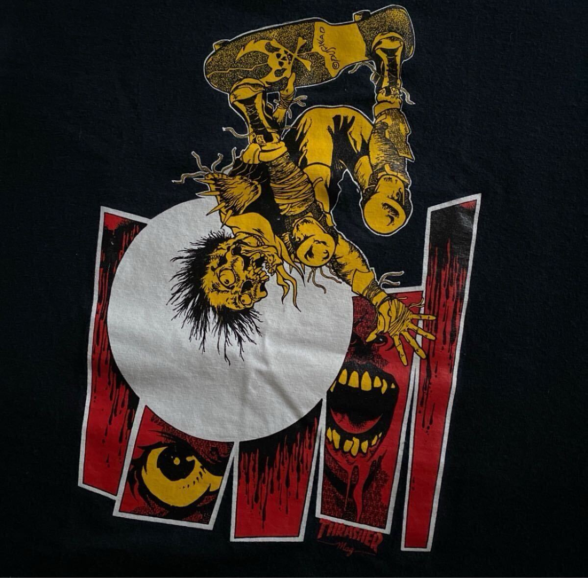 BAD TASTE バッドテイスト マルチ Tシャツ 「L」 90s USUGROW 薄黒