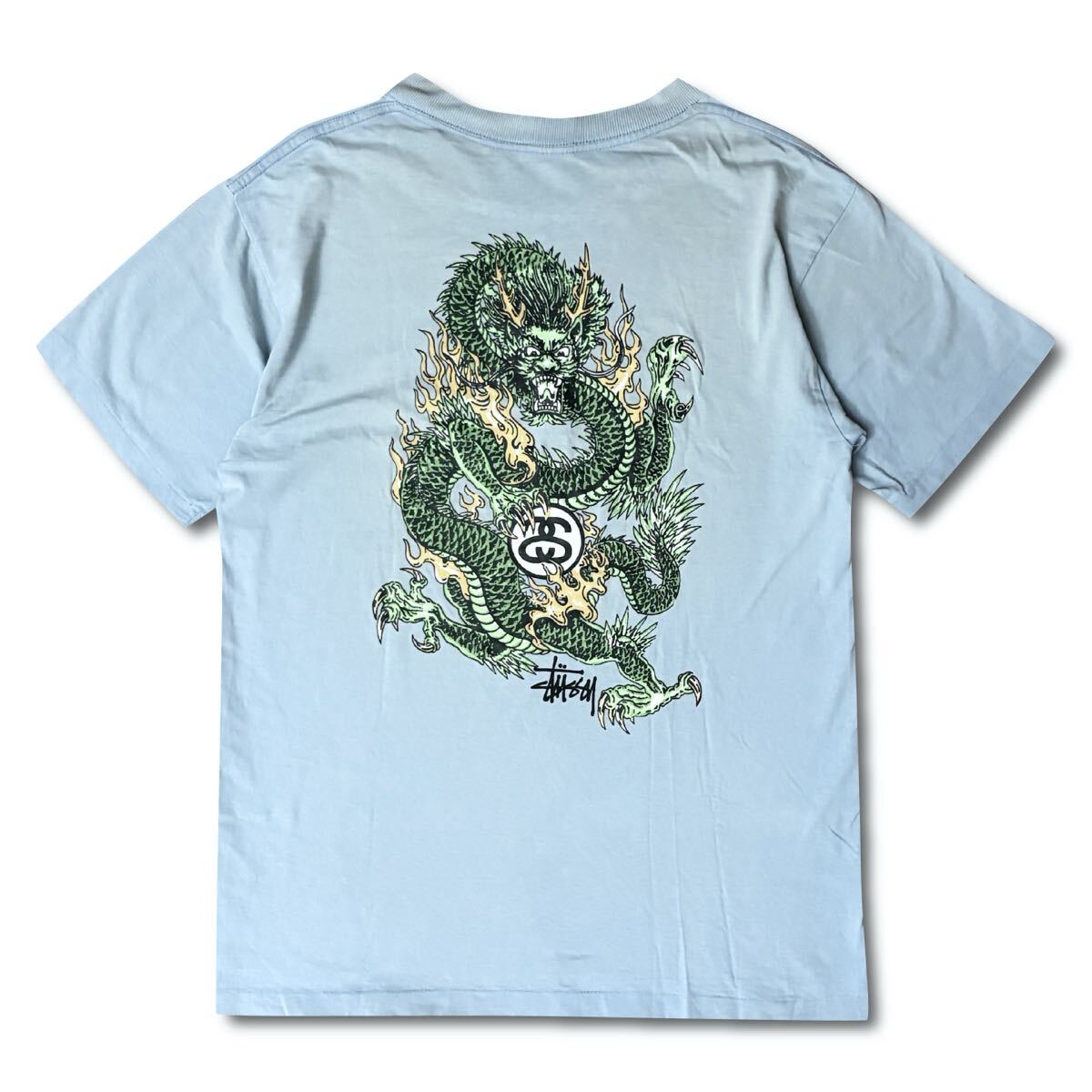 黒タグ仕様 80s USA製 STUSSY モックネックTシャツ Lサイズ