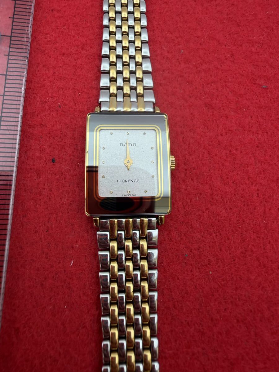 中古】1円☆正規【ラドー】フローレンス 135.3154.2 ゴールド文字盤