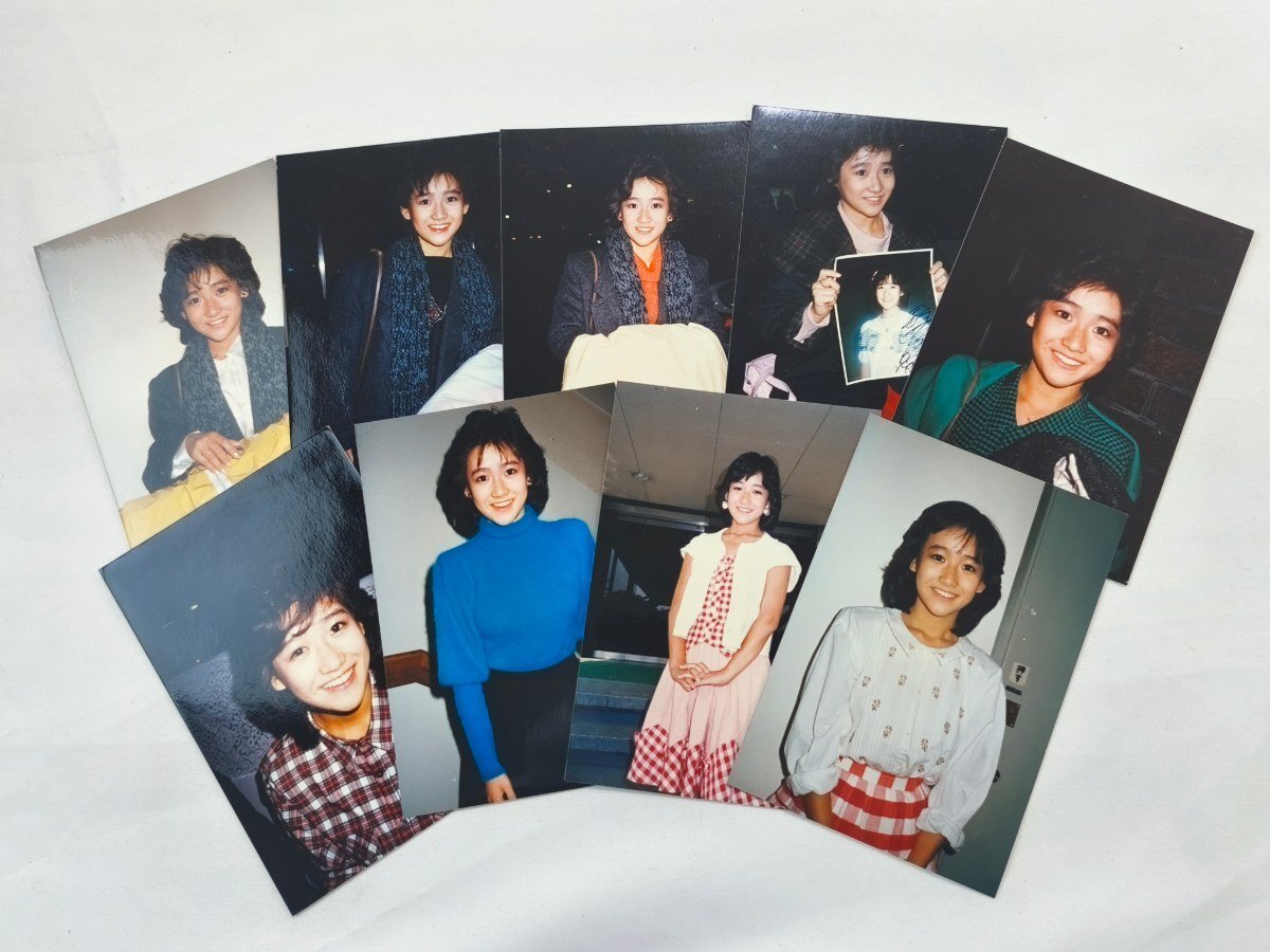 当時物 岡田有希子 デビュー時の直筆サイン イベント生写真46枚 チラシ