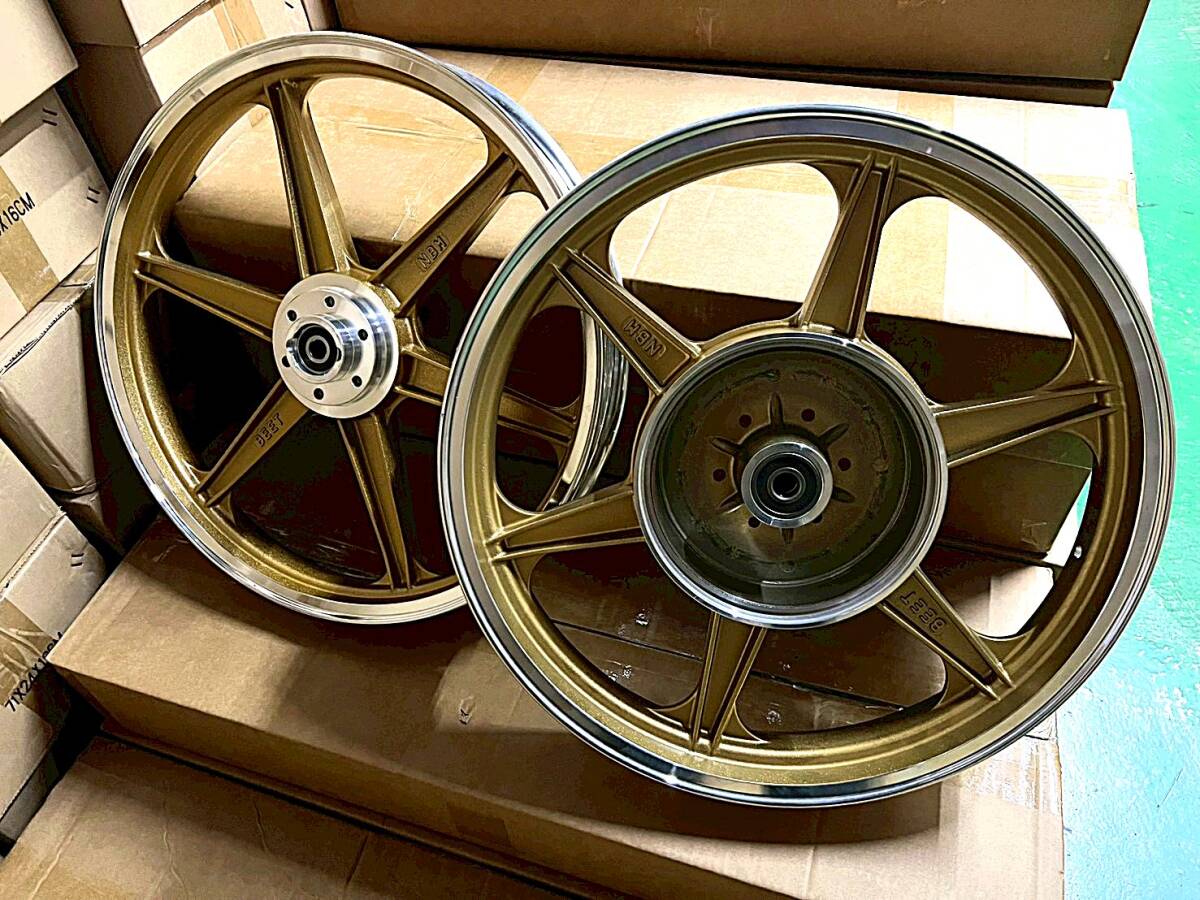 中古】GSX400E 刀 後期型 スズキ純正 ホイール Wディスク用 前後18