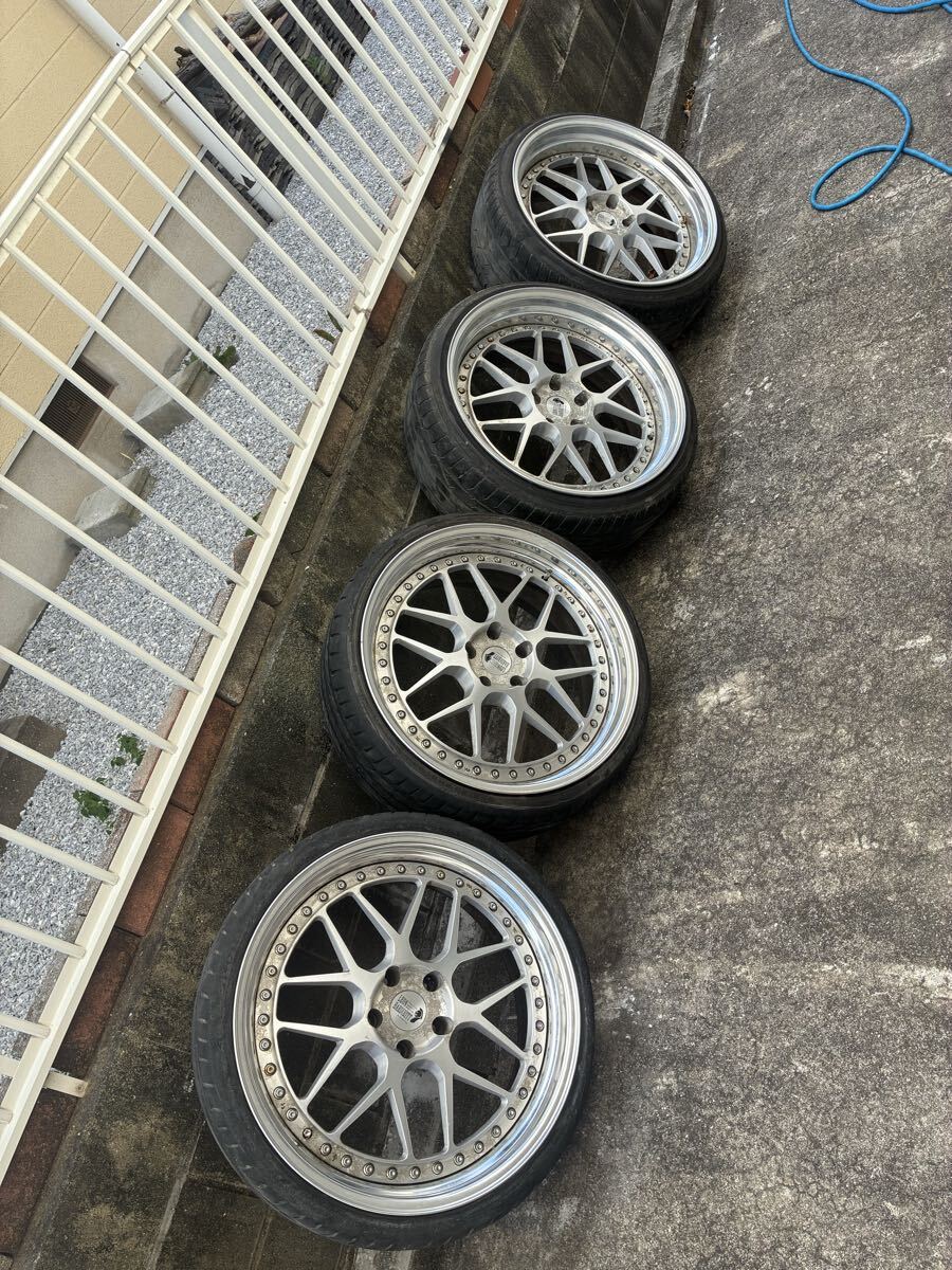 ロックスミス　ゲラーデ　19インチ　114.3　ディッシュホイール　深リム ロックスミス ゲラーデ ディッシュ 深リム 19インチ AW アルミ
