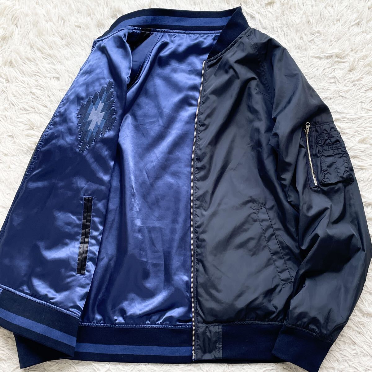 ☆【美品】エナメル ジャンパー 大学野球部 高校野球部 グランドコート