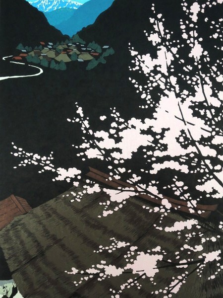 中古】真作保証□木版画□海野光弘□菖蒲□人気版画家□額付絵画dの