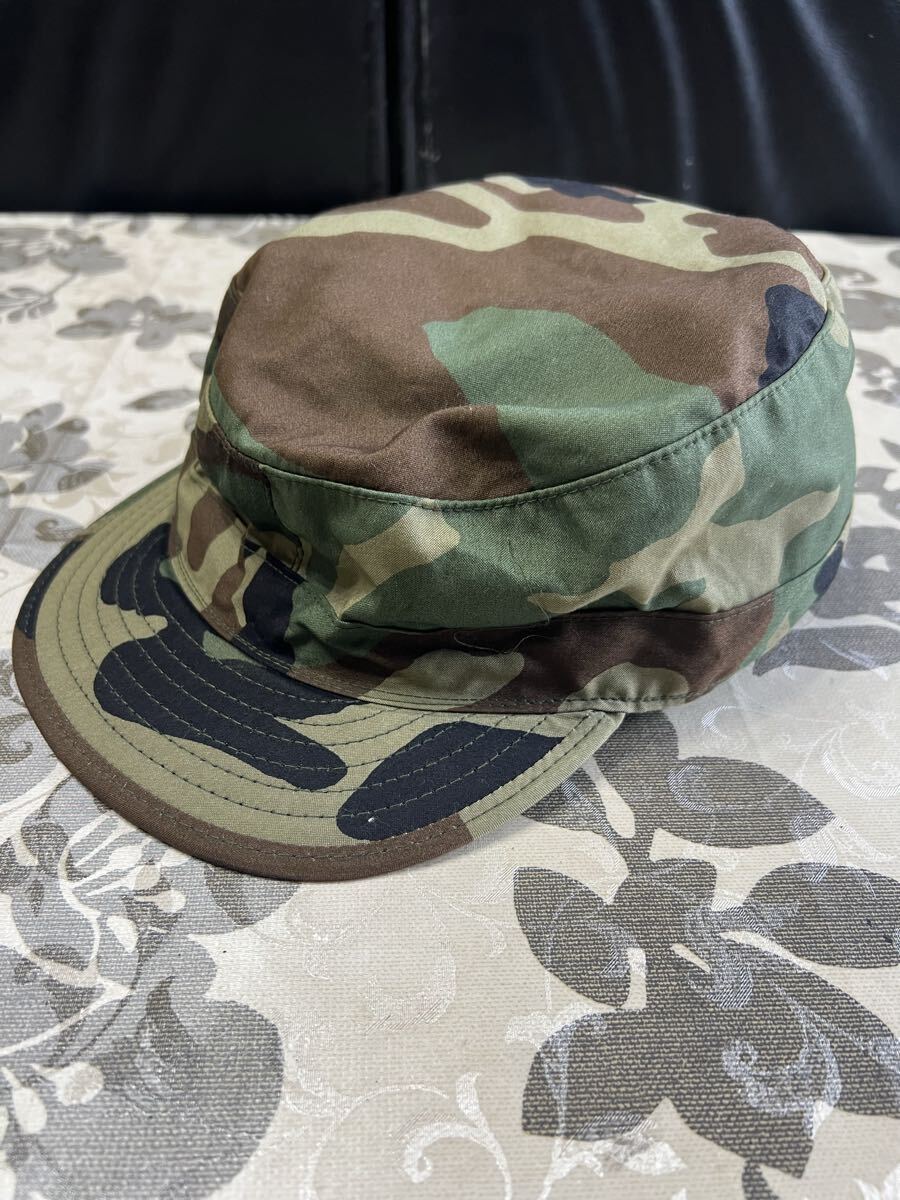中古】T990A☆米軍アメリカ海兵隊ウッドランド迷彩ノーリップ戦闘服M