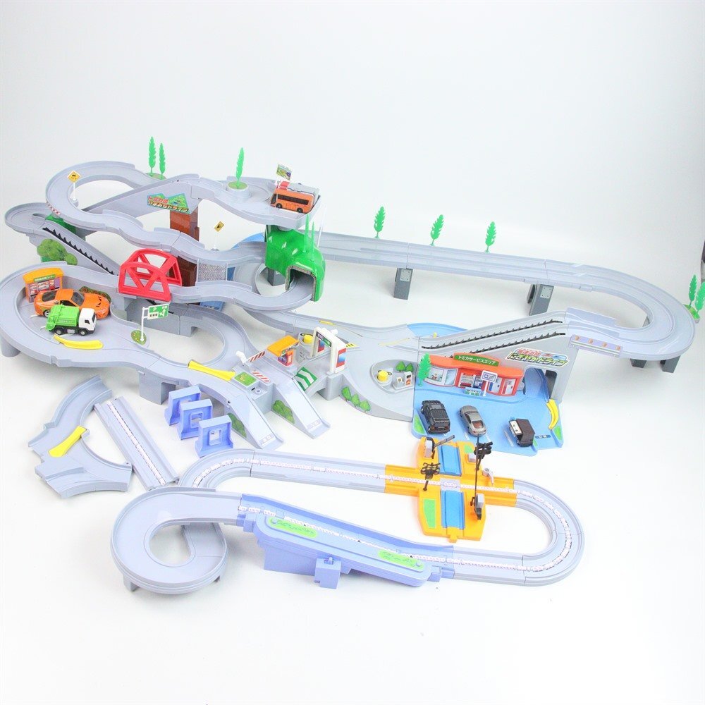 中古品 トミカ すいすいETCドライブ+トミカ 高速道路にぎやかドライブ+