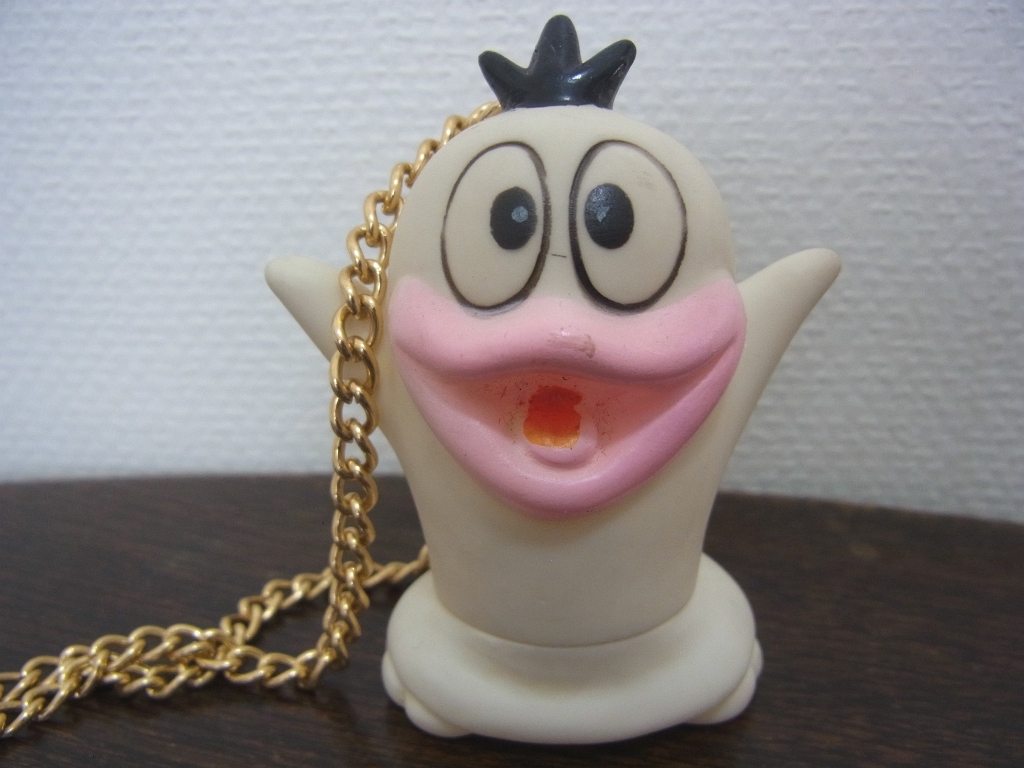 新品】オバケのQ太郎 ソフビ パチ？ オバQ 笛入り よいこのおもちゃ 検