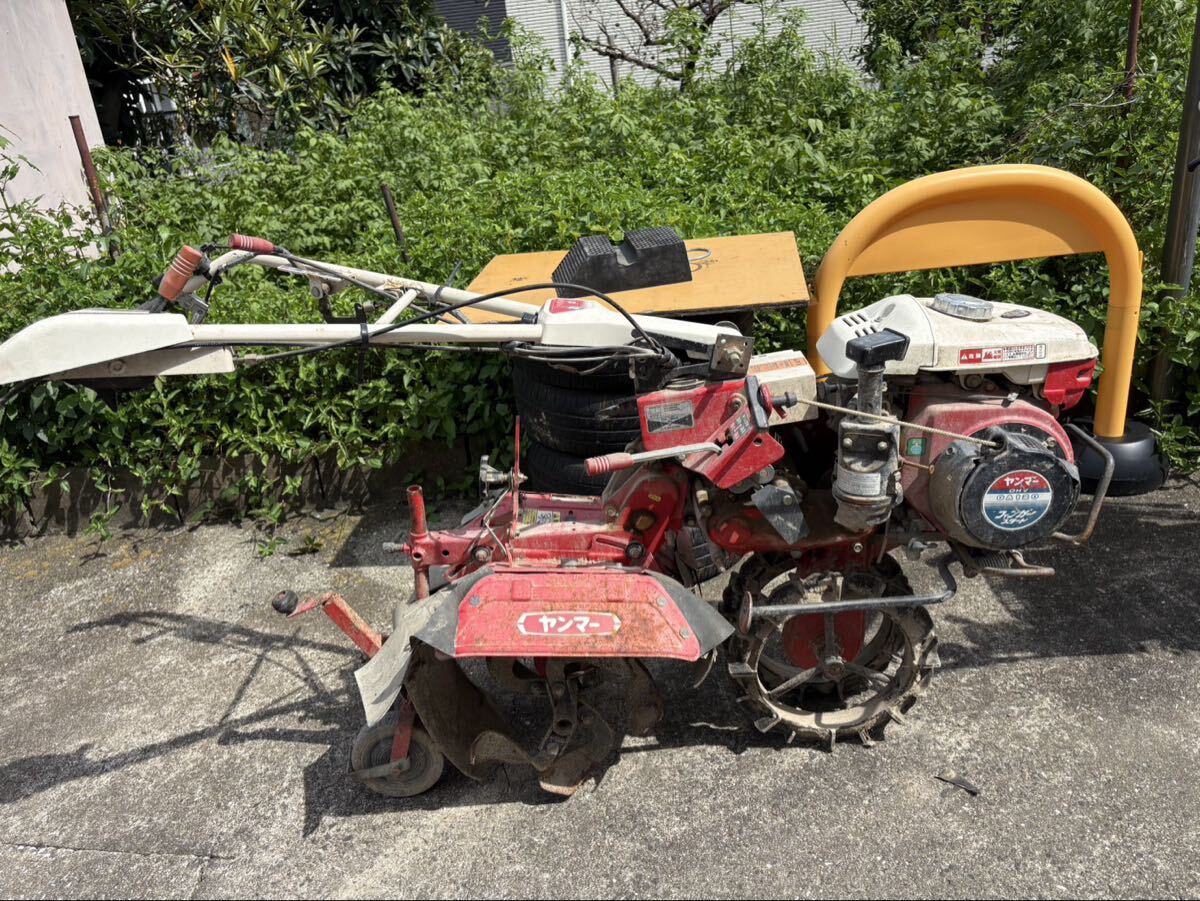 中古】ヤンマー 一輪管理機 PSC60 最大5.8馬力 ネギ爪・培土板・鉄車輪