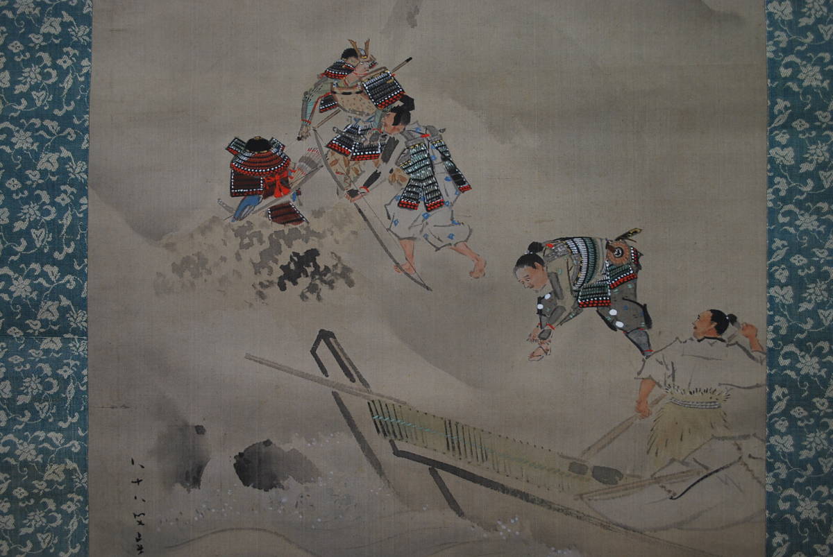 【真作】菊池容斎/武者絵/掛軸☆宝船☆Y-828　JM 真作】菊池容斎/武者絵/掛軸☆宝船☆Y-828 JM