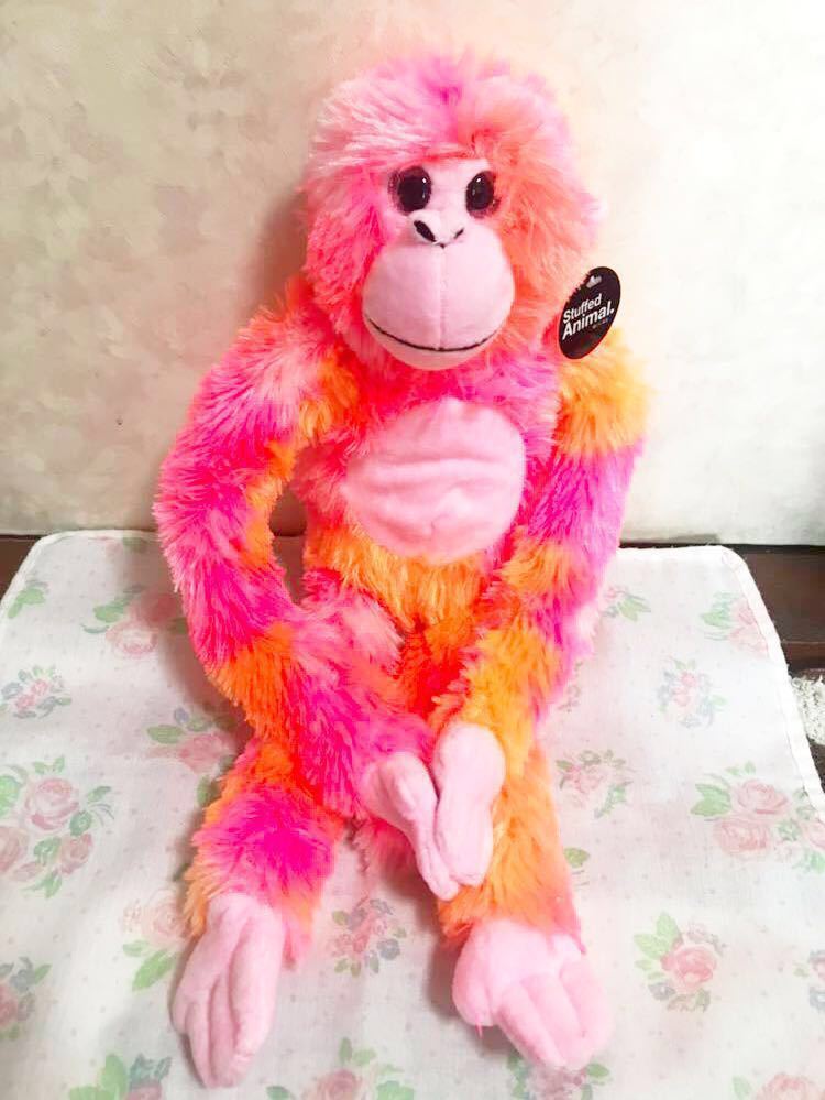 新品 新品 アニマル モンキー ぬいぐるみ ふわふわ 腕にぶら下げて遊べる カラフル 可愛い さる 動物 キッズ の落札情報詳細 ヤフオク落札価格情報 オークフリー スマートフォン版