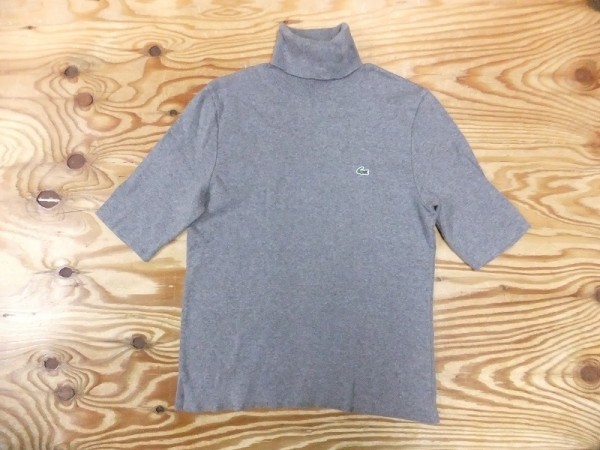 送料240円 Lacoste ラコステ レディース 日本製 綿 コットン100 ポイント刺繍 タートルネック 半袖 ニット カットソー グレー 40 の落札情報詳細 ヤフオク落札価格情報 オークフリー スマートフォン版