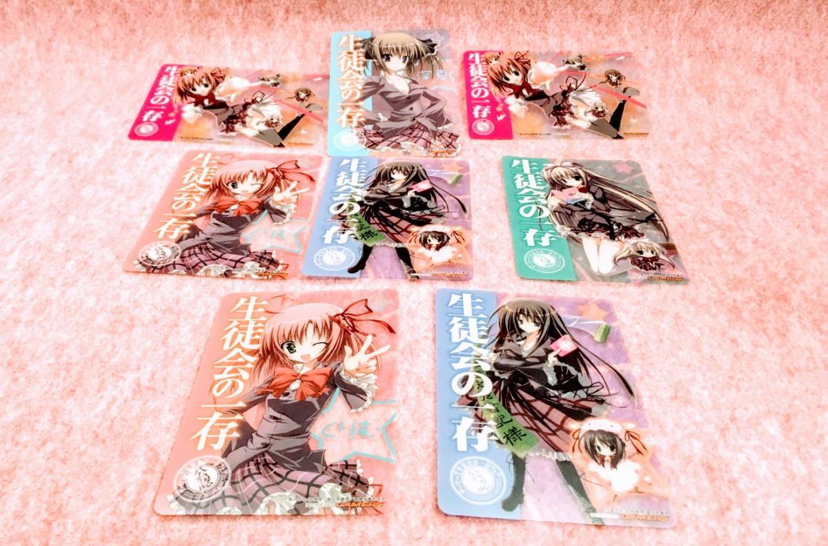 セクシー 希少 非売品 生徒会の一存 桜野くりむ 紅葉知弦 椎名深夏 椎名真冬 ビジュアル クリアカード 8枚 まとめ セット アニメ 貴重 の落札情報詳細 ヤフオク落札価格情報 オークフリー スマートフォン版