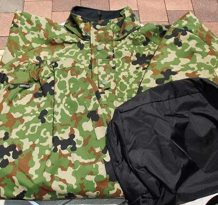 新品】陸上自衛隊仕様 迷彩雨衣（戦闘雨衣）LLサイズ 防水透湿