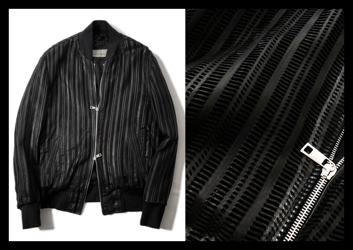 ジョルジオブラット　パンチングレザーブルゾン　イタリアサイズ38 ジョルジオブラット パンチング ジョルジオブラット パンチングレザー