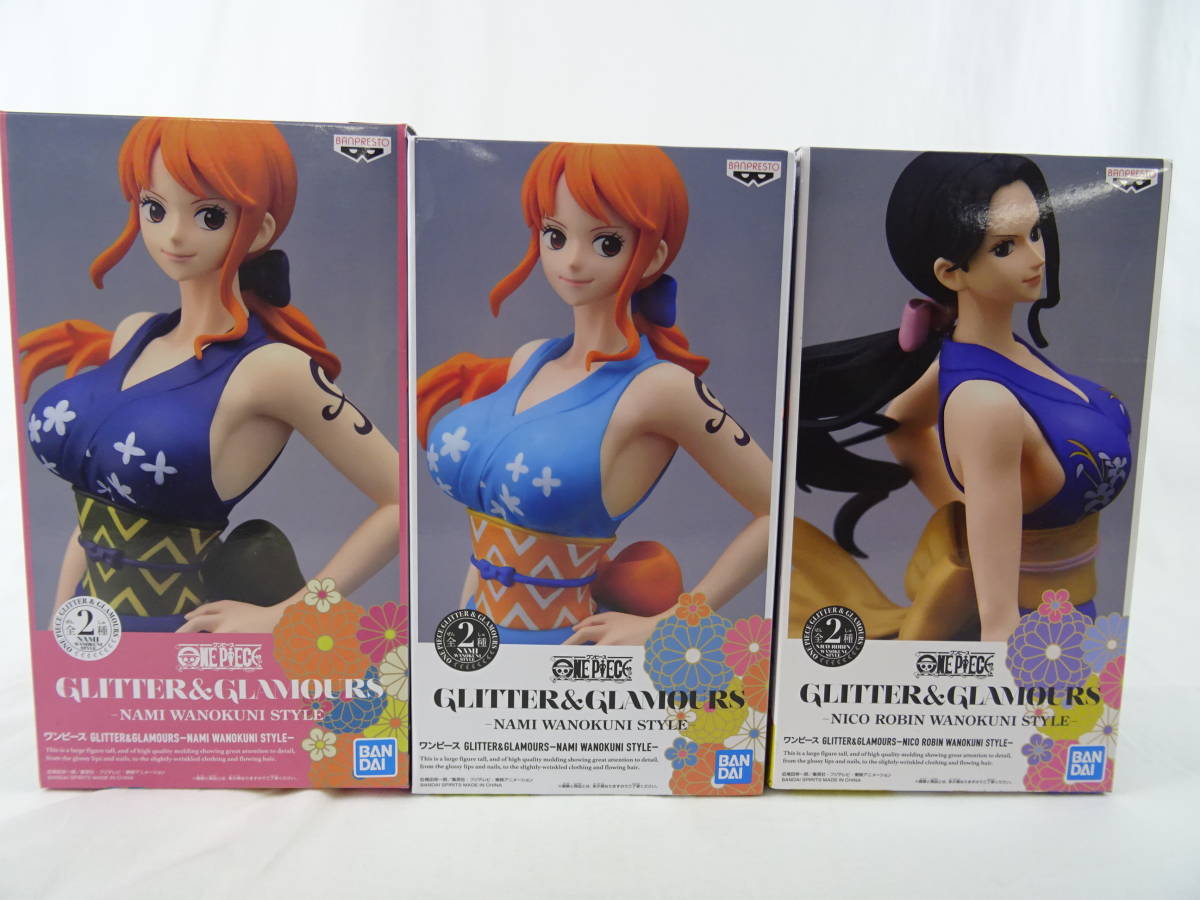 T992 プライズ ワンピース Glitter Glamours Nami Nico Robin Wanokuni Style 3種セット ナミ ニコ ロビン 中古 の落札情報詳細 ヤフオク落札価格情報 オークフリー スマートフォン版