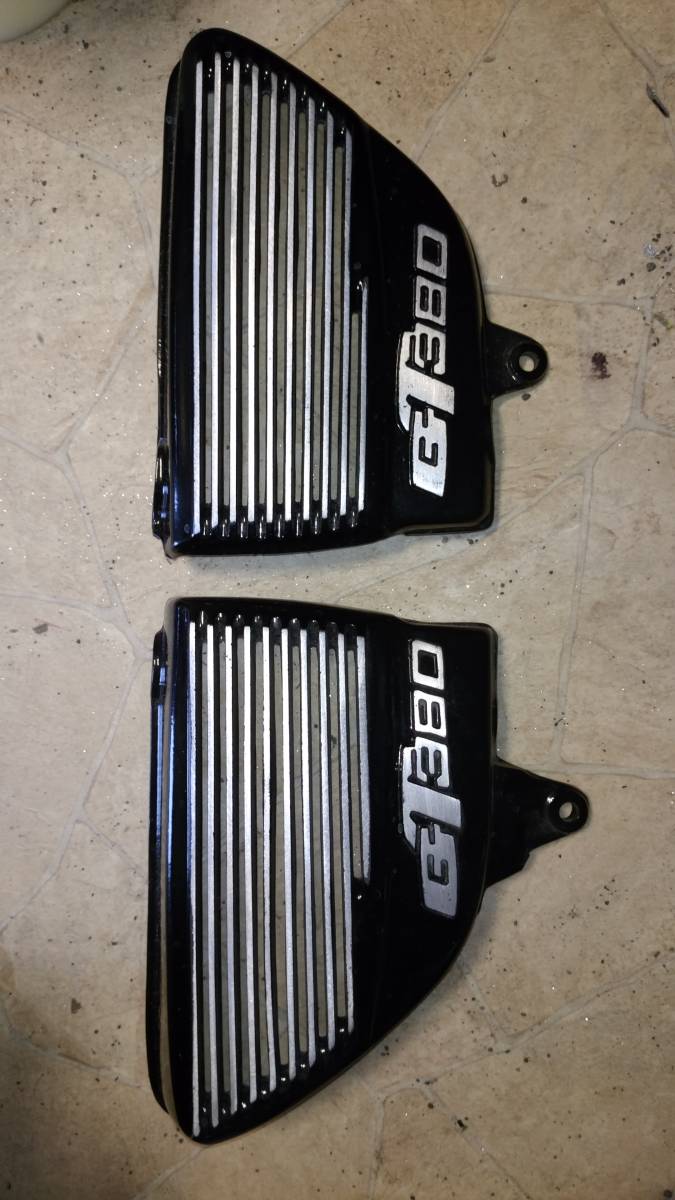 XJ400D アルフィン サイドカバー 黒削り/400E XJ550 BEET