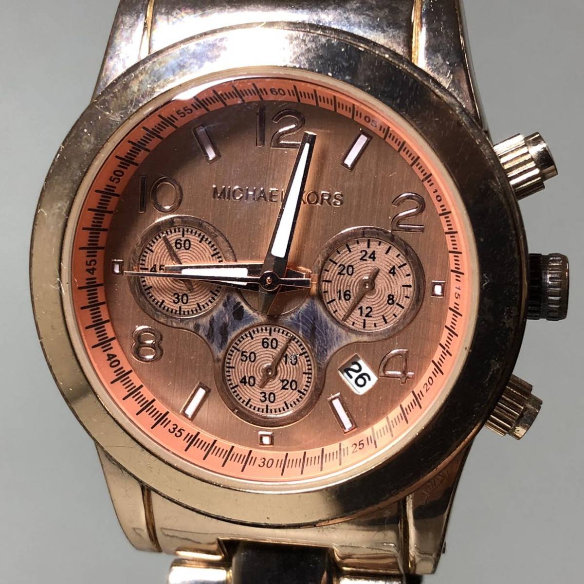 新品】稼働品 MICHAEL KORS マイケルコース 腕時計 ゴールド MK