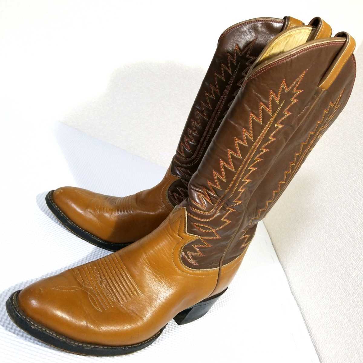 名作 Tony Lama トニーラマ ウエスタンブーツ メンズ シューズ ウェスタンブーツ サイズ7d 25cm程 ブラウン アメカジ レザー 革靴 の落札情報詳細 ヤフオク落札価格情報 オークフリー スマートフォン版