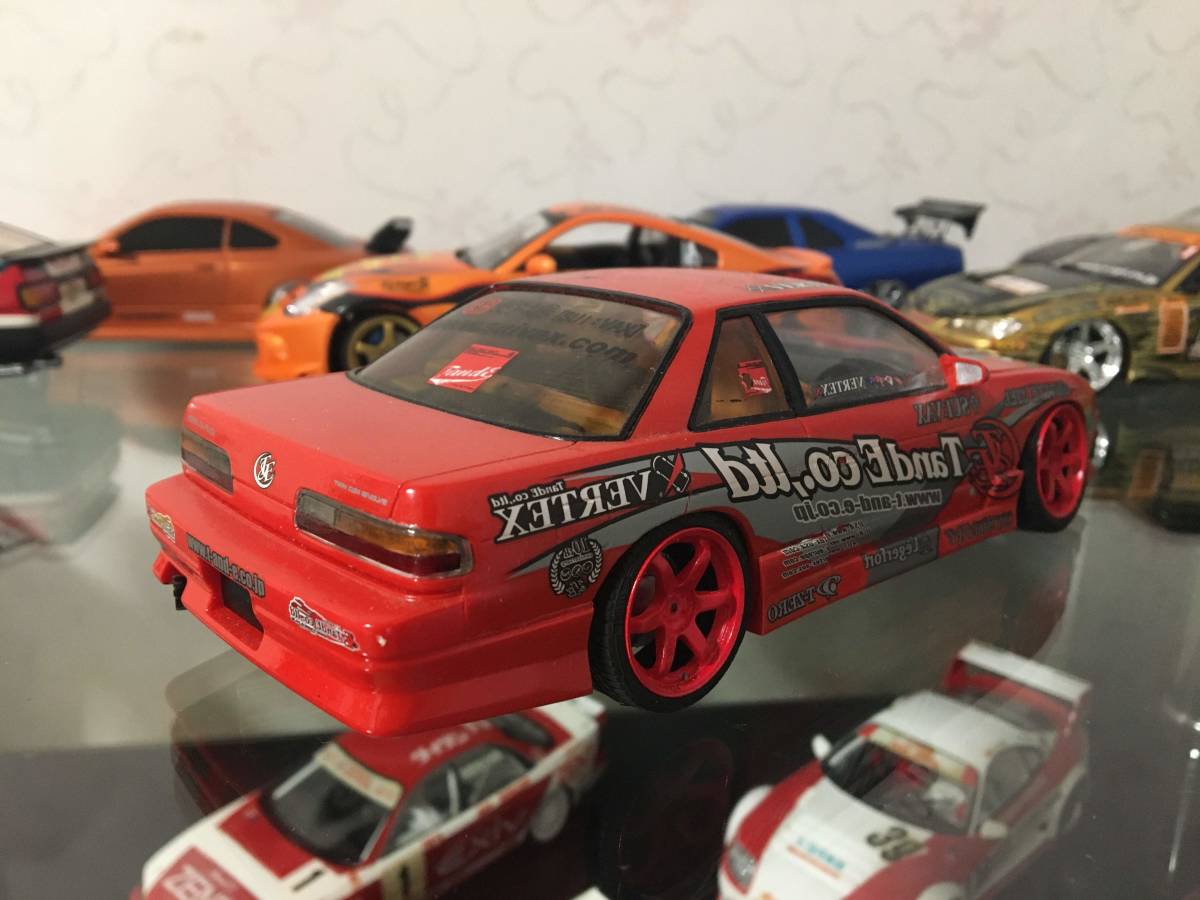 プラモデル 完成品 1/24 ジャンク シルビア S13 ベルテックス アオシマ