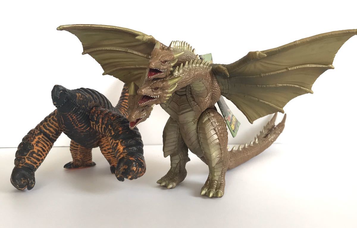 ☆バンダイソフビ東宝怪獣シリーズ☆白亜紀型キングギドラ1998タグ付き☆ゴジラ☆ ☆バンダイソフビ東宝怪獣シリーズ☆白亜紀型キングギドラ1998タグ付き
