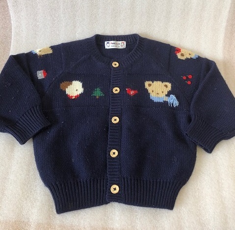 ファミリアのニットカーディガン80 未使用 familiar ファミリア