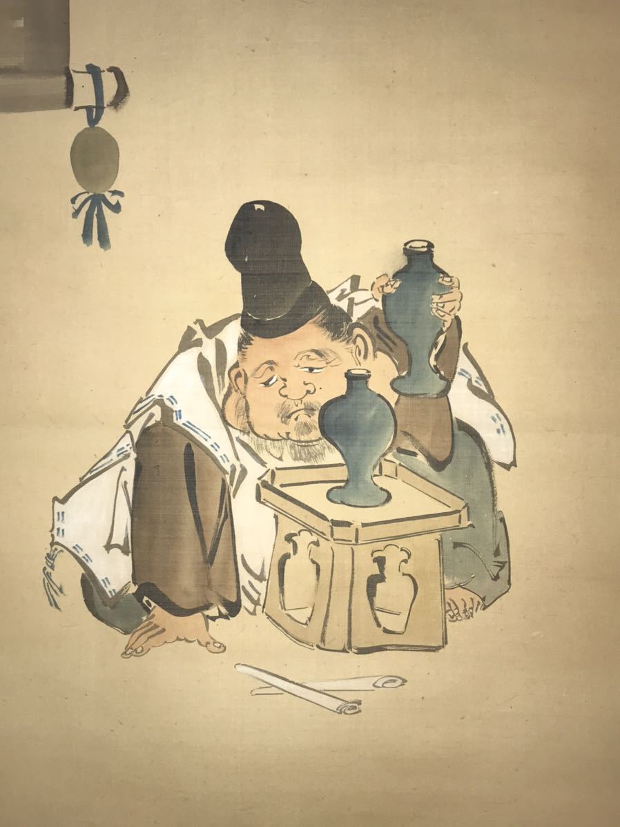 日本画 「河鍋暁斎 Yahoo!オークション 掛軸 浮世絵 - 掛け軸」の落札