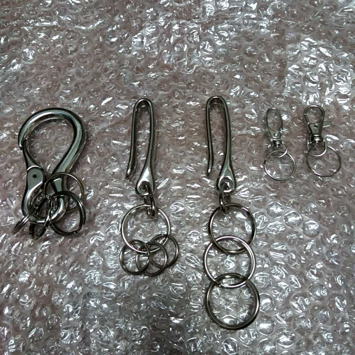 5個セット カラビナ キーホルダー キーチェーン ウォレットチェーン Big ビッグ 大きい スモール 小さい シルバー の落札情報詳細 ヤフオク落札価格情報 オークフリー スマートフォン版