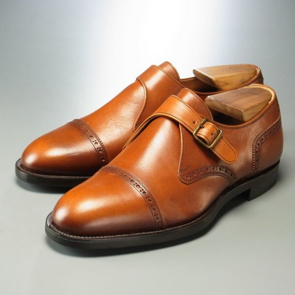 新品 C未使用 スコッチグレイン 3407 モンクストラップ パンチドキャップトゥ ストレートチップ ドレスシューズ ビジネスシューズ 革靴 茶 の落札情報詳細 ヤフオク落札価格情報 オークフリー スマートフォン版