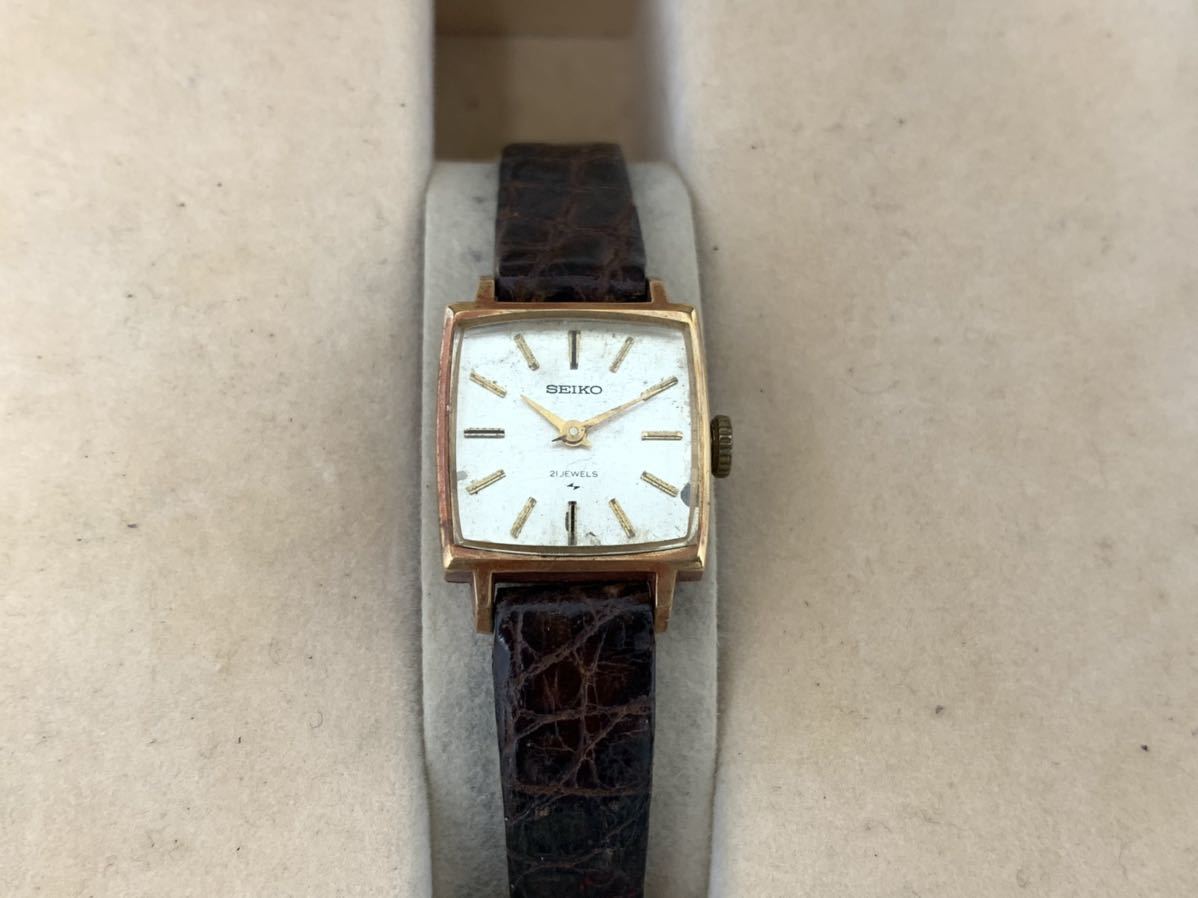 1円～SEIKO セイコー 21JEWELS 18K 11-7300 アンティーク 時計 腕時計  