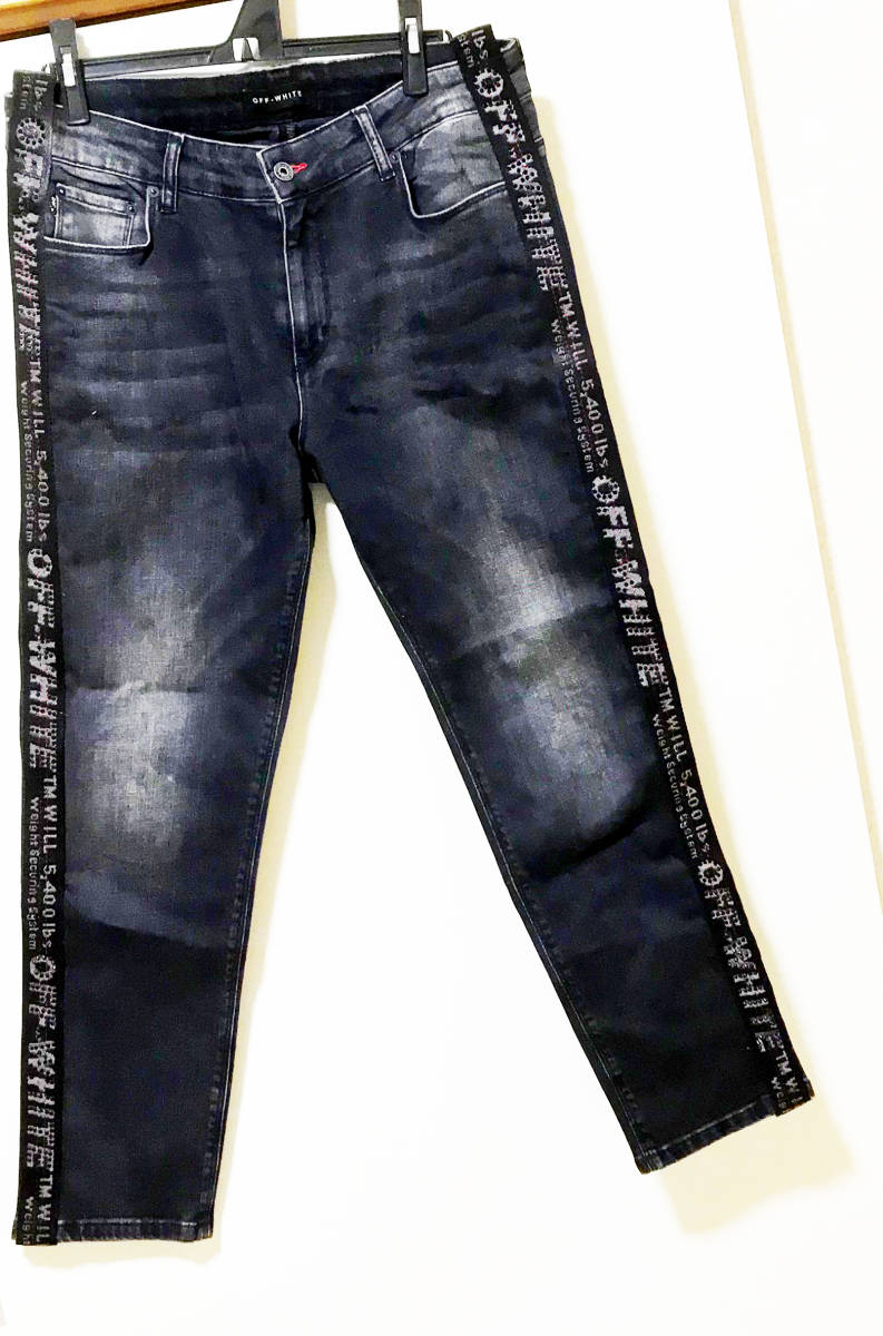 着用少 美品 オフホワイト メンズ ジーンズ W29 Off White デニム ストリート ブランド グラフィック ルイヴィトン セレブ の落札情報詳細 ヤフオク落札価格情報 オークフリー スマートフォン版
