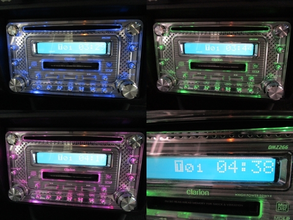 Clarion DMZ266 2DIN CD/MDデッキ 枠 ホンダ/スズキオーディオハーネス