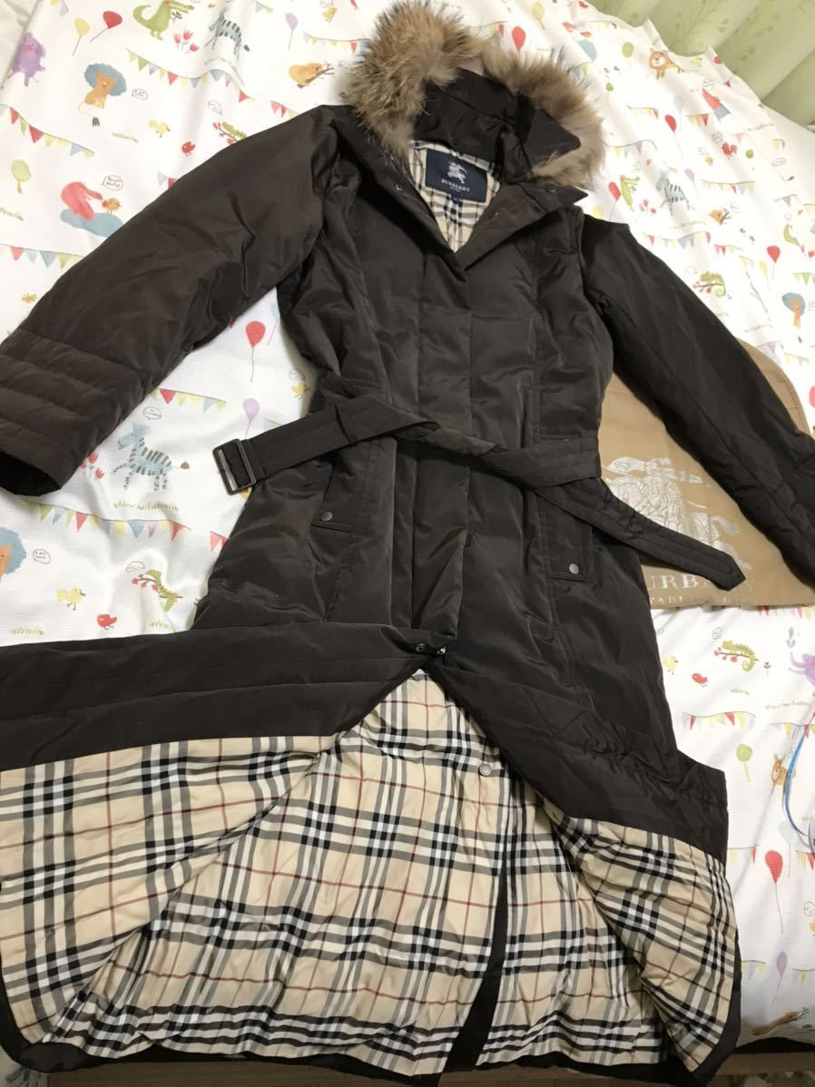 新品 逸品26万ほぼ未使用超美品 ラクーンファー ベルト付き ロングダウントレンチコート レディース38mlブラウンburberryバーバリーロンドン の落札情報詳細 ヤフオク落札価格情報 オークフリー スマートフォン版