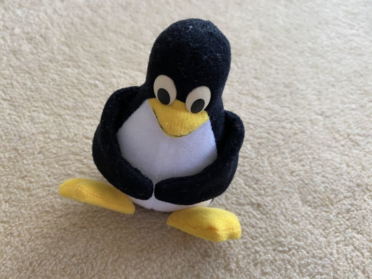 未使用1つLinuxペンギン lpicくん非売品ぬいぐるみ LPI Linux Happy