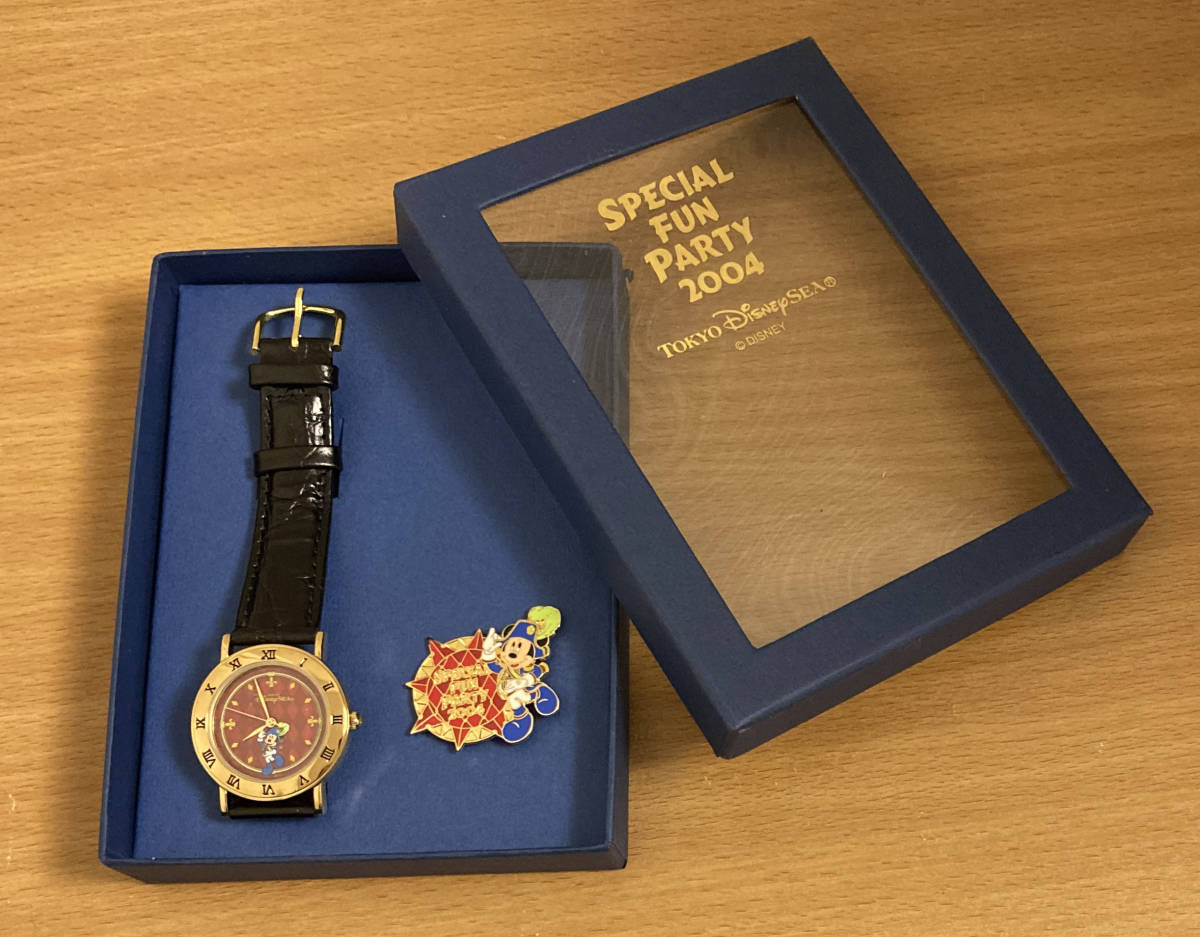 新品 ワンコイン出品 Tdl東京ディズニーランド スペシャルファンパーティー 非売品腕時計ウォッチ ピンバッジ 限定品レア ミッキーマウス の落札情報詳細 ヤフオク落札価格情報 オークフリー スマートフォン版