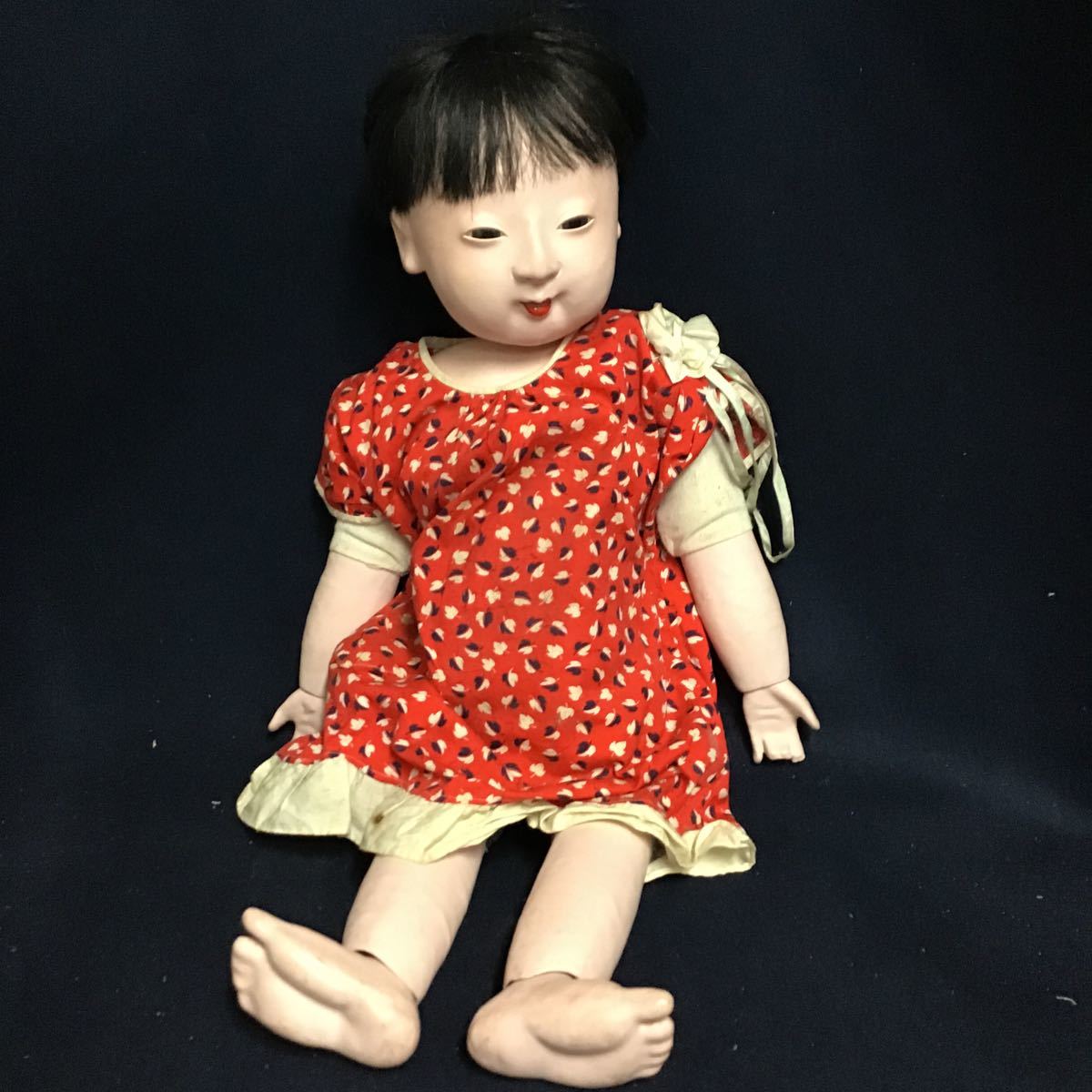 市松人形 抱き人形 明治大正頃 高さ58cm 郷土玩具 風俗人形 京人形