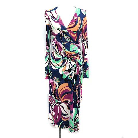 エミリオプッチ Emilio Pucci ワンピース カシュクール 長袖 ロング プッチ柄 総柄 I42 マルチカラー Kh の落札情報詳細 ヤフオク落札価格情報 オークフリー スマートフォン版